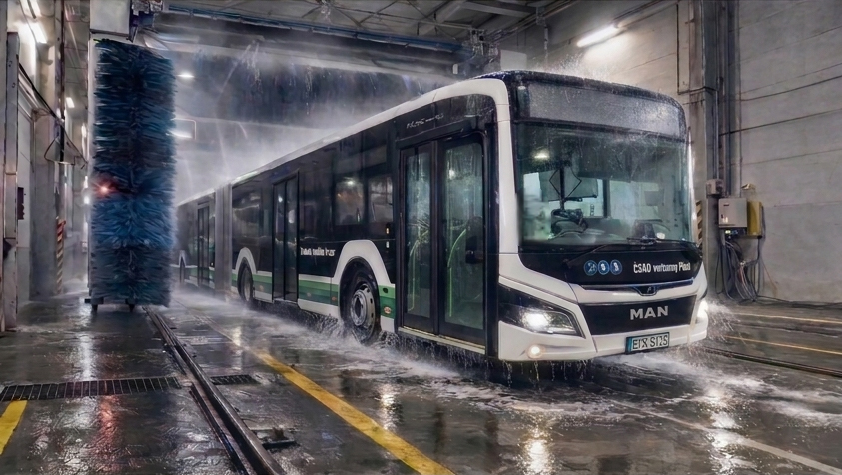 Autobus v myčce